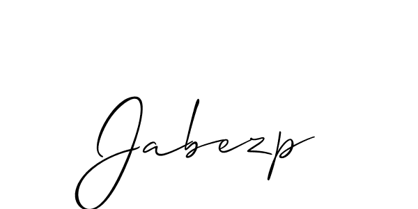How to make Jabezp name signature. Use Allison_Script style for creating short signs online. This is the latest handwritten sign. Jabezp signature style 2 images and pictures png