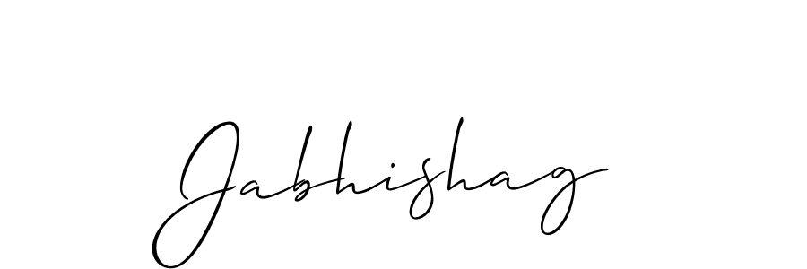 Use a signature maker to create a handwritten signature online. With this signature software, you can design (Allison_Script) your own signature for name Jabhishag. Jabhishag signature style 2 images and pictures png