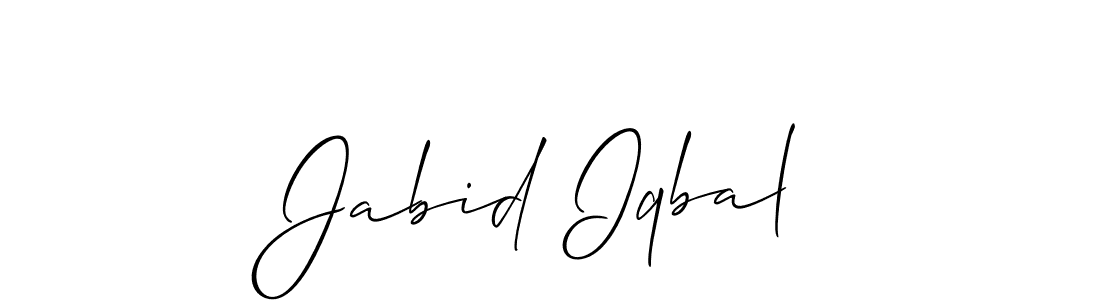 How to make Jabid Iqbal name signature. Use Allison_Script style for creating short signs online. This is the latest handwritten sign. Jabid Iqbal signature style 2 images and pictures png