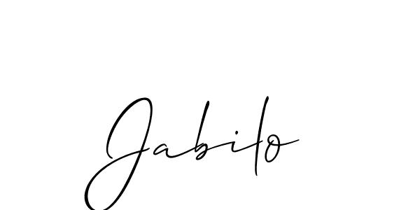 The best way (Allison_Script) to make a short signature is to pick only two or three words in your name. The name Jabilo include a total of six letters. For converting this name. Jabilo signature style 2 images and pictures png