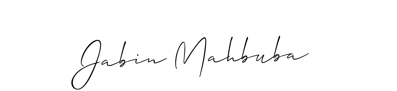 You should practise on your own different ways (Allison_Script) to write your name (Jabin Mahbuba) in signature. don't let someone else do it for you. Jabin Mahbuba signature style 2 images and pictures png