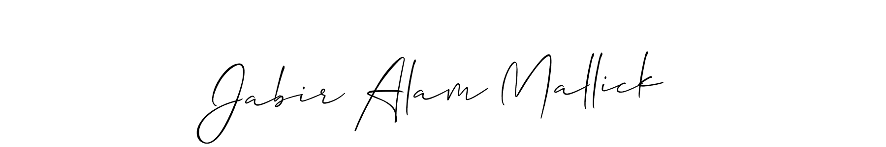 Also we have Jabir Alam Mallick name is the best signature style. Create professional handwritten signature collection using Allison_Script autograph style. Jabir Alam Mallick signature style 2 images and pictures png