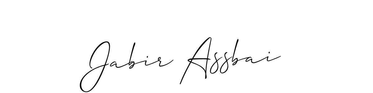if you are searching for the best signature style for your name Jabir Assbai. so please give up your signature search. here we have designed multiple signature styles  using Allison_Script. Jabir Assbai signature style 2 images and pictures png