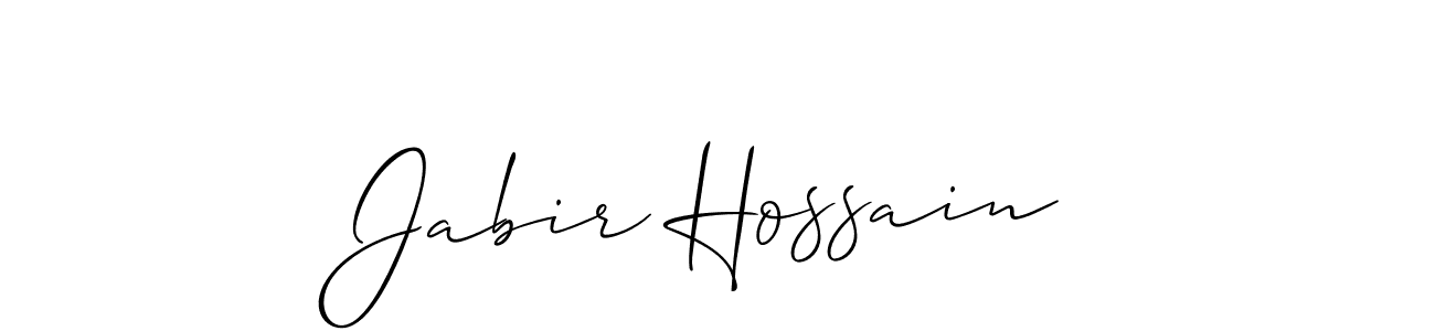 How to make Jabir Hossain name signature. Use Allison_Script style for creating short signs online. This is the latest handwritten sign. Jabir Hossain signature style 2 images and pictures png