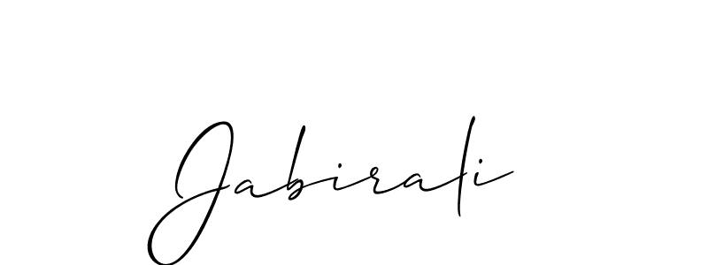 Make a beautiful signature design for name Jabirali. With this signature (Allison_Script) style, you can create a handwritten signature for free. Jabirali signature style 2 images and pictures png