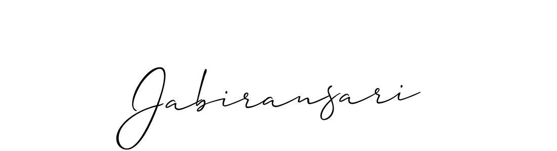 How to make Jabiransari name signature. Use Allison_Script style for creating short signs online. This is the latest handwritten sign. Jabiransari signature style 2 images and pictures png