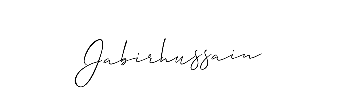 Create a beautiful signature design for name Jabirhussain. With this signature (Allison_Script) fonts, you can make a handwritten signature for free. Jabirhussain signature style 2 images and pictures png