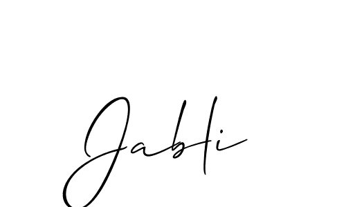 Jabli stylish signature style. Best Handwritten Sign (Allison_Script) for my name. Handwritten Signature Collection Ideas for my name Jabli. Jabli signature style 2 images and pictures png