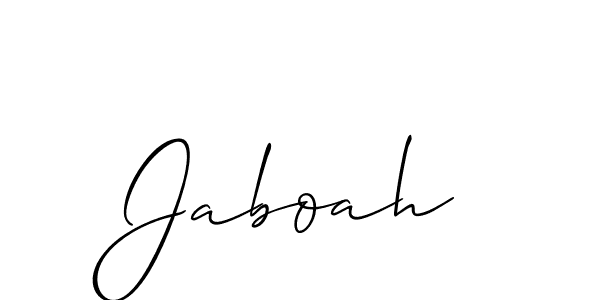 Make a beautiful signature design for name Jaboah. With this signature (Allison_Script) style, you can create a handwritten signature for free. Jaboah signature style 2 images and pictures png