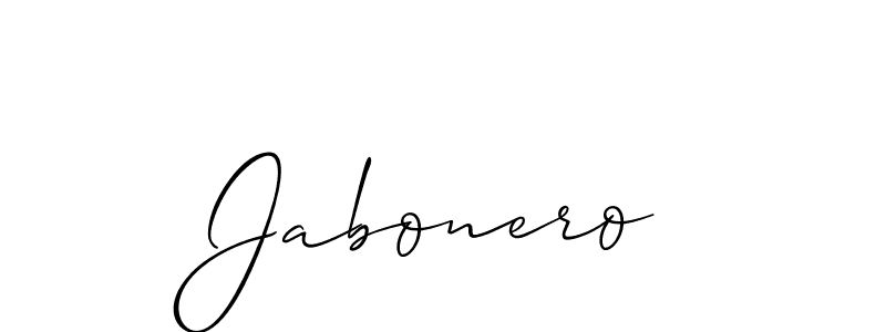 Also we have Jabonero name is the best signature style. Create professional handwritten signature collection using Allison_Script autograph style. Jabonero signature style 2 images and pictures png