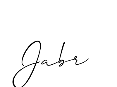 The best way (Allison_Script) to make a short signature is to pick only two or three words in your name. The name Jabr include a total of six letters. For converting this name. Jabr signature style 2 images and pictures png