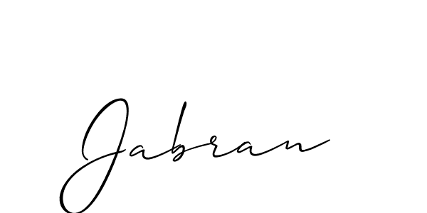 Create a beautiful signature design for name Jabran. With this signature (Allison_Script) fonts, you can make a handwritten signature for free. Jabran signature style 2 images and pictures png
