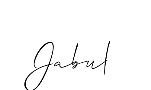 How to make Jabul signature? Allison_Script is a professional autograph style. Create handwritten signature for Jabul name. Jabul signature style 2 images and pictures png