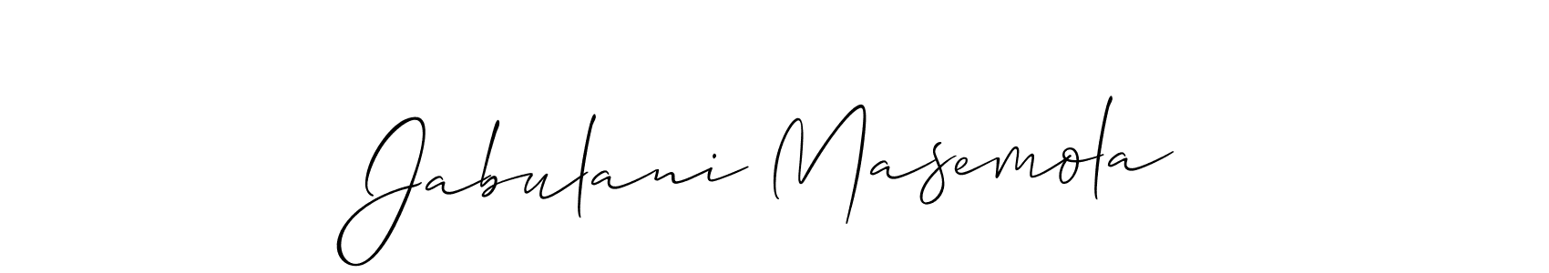 Use a signature maker to create a handwritten signature online. With this signature software, you can design (Allison_Script) your own signature for name Jabulani Masemola. Jabulani Masemola signature style 2 images and pictures png