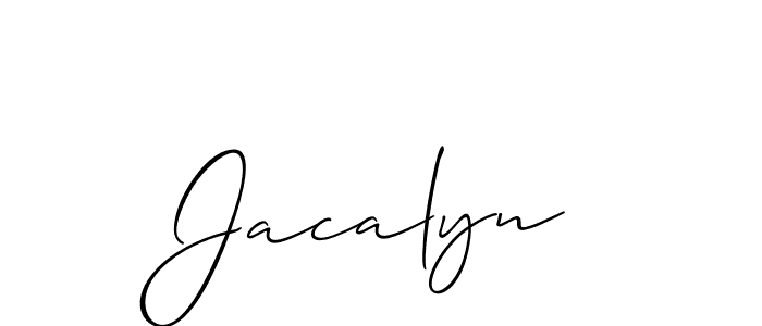 Also You can easily find your signature by using the search form. We will create Jacalyn name handwritten signature images for you free of cost using Allison_Script sign style. Jacalyn signature style 2 images and pictures png