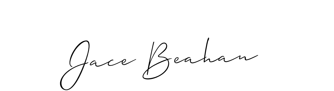 Jace Beahan stylish signature style. Best Handwritten Sign (Allison_Script) for my name. Handwritten Signature Collection Ideas for my name Jace Beahan. Jace Beahan signature style 2 images and pictures png