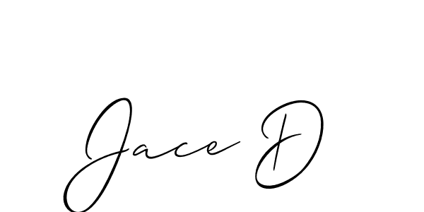 How to make Jace D name signature. Use Allison_Script style for creating short signs online. This is the latest handwritten sign. Jace D signature style 2 images and pictures png