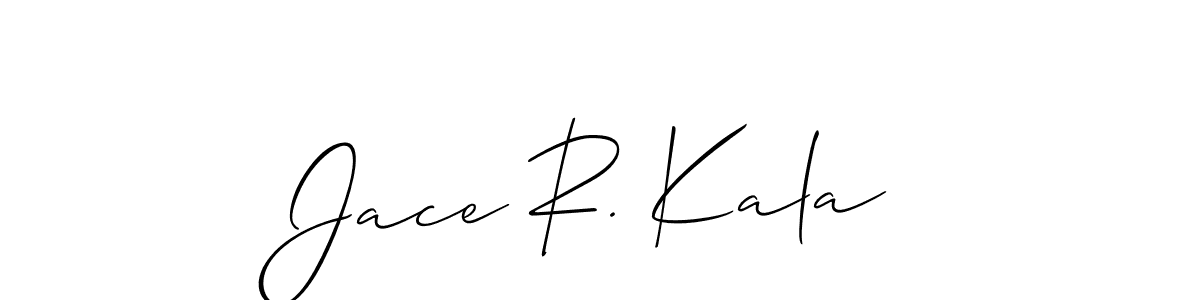 Check out images of Autograph of Jace R. Kala name. Actor Jace R. Kala Signature Style. Allison_Script is a professional sign style online. Jace R. Kala signature style 2 images and pictures png