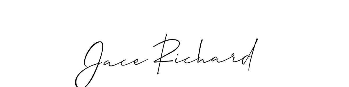 Also You can easily find your signature by using the search form. We will create Jace Richard name handwritten signature images for you free of cost using Allison_Script sign style. Jace Richard signature style 2 images and pictures png