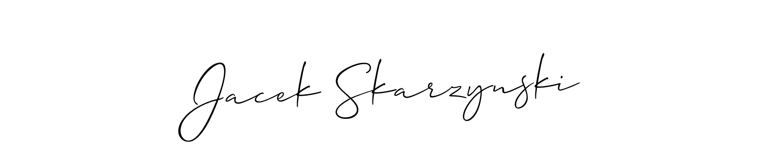 It looks lik you need a new signature style for name Jacek Skarzynski. Design unique handwritten (Allison_Script) signature with our free signature maker in just a few clicks. Jacek Skarzynski signature style 2 images and pictures png