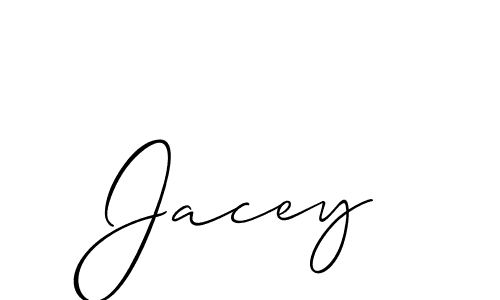 You should practise on your own different ways (Allison_Script) to write your name (Jacey) in signature. don't let someone else do it for you. Jacey signature style 2 images and pictures png