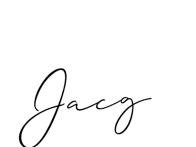 It looks lik you need a new signature style for name Jacg. Design unique handwritten (Allison_Script) signature with our free signature maker in just a few clicks. Jacg signature style 2 images and pictures png
