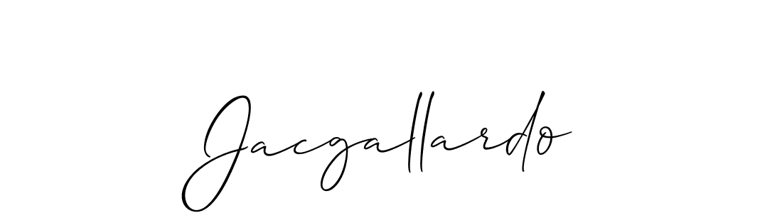 Also You can easily find your signature by using the search form. We will create Jacgallardo name handwritten signature images for you free of cost using Allison_Script sign style. Jacgallardo signature style 2 images and pictures png