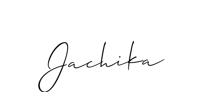 You should practise on your own different ways (Allison_Script) to write your name (Jachika) in signature. don't let someone else do it for you. Jachika signature style 2 images and pictures png