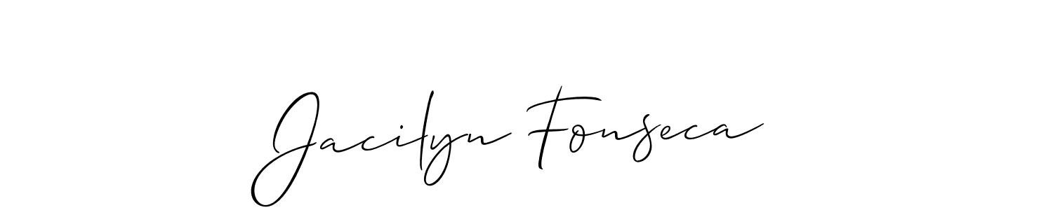 Make a short Jacilyn Fonseca signature style. Manage your documents anywhere anytime using Allison_Script. Create and add eSignatures, submit forms, share and send files easily. Jacilyn Fonseca signature style 2 images and pictures png