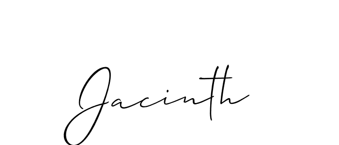 Use a signature maker to create a handwritten signature online. With this signature software, you can design (Allison_Script) your own signature for name Jacinth. Jacinth signature style 2 images and pictures png