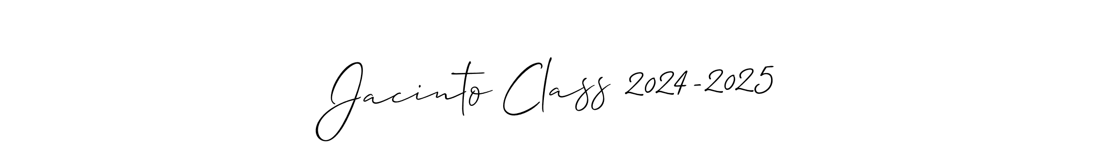 Jacinto Class 2024-2025 stylish signature style. Best Handwritten Sign (Allison_Script) for my name. Handwritten Signature Collection Ideas for my name Jacinto Class 2024-2025. Jacinto Class 2024-2025 signature style 2 images and pictures png