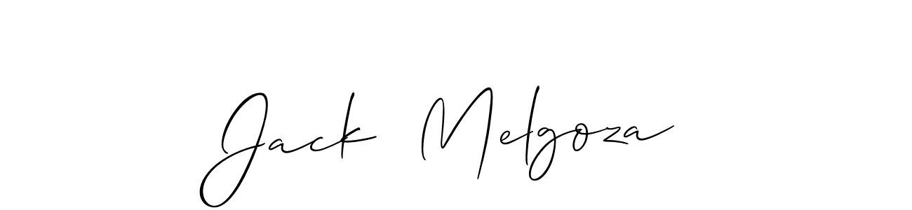 How to make Jack  Melgoza name signature. Use Allison_Script style for creating short signs online. This is the latest handwritten sign. Jack  Melgoza signature style 2 images and pictures png