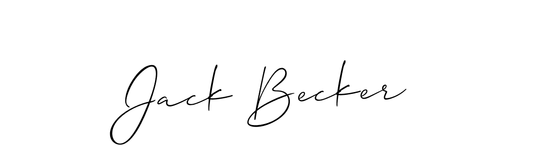 Allison_Script is a professional signature style that is perfect for those who want to add a touch of class to their signature. It is also a great choice for those who want to make their signature more unique. Get Jack Becker name to fancy signature for free. Jack Becker signature style 2 images and pictures png