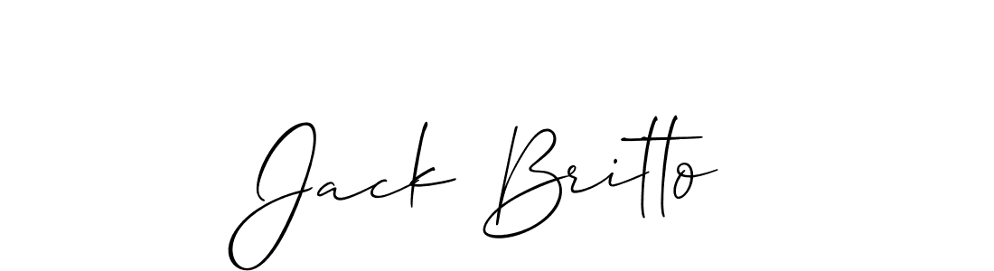 Make a beautiful signature design for name Jack Britto. With this signature (Allison_Script) style, you can create a handwritten signature for free. Jack Britto signature style 2 images and pictures png