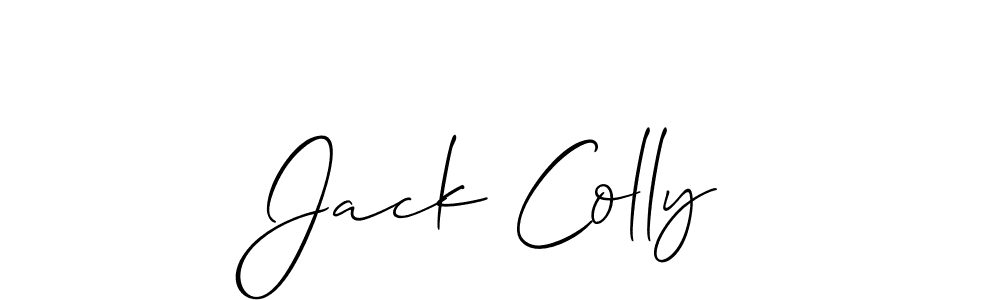 How to make Jack Colly name signature. Use Allison_Script style for creating short signs online. This is the latest handwritten sign. Jack Colly signature style 2 images and pictures png