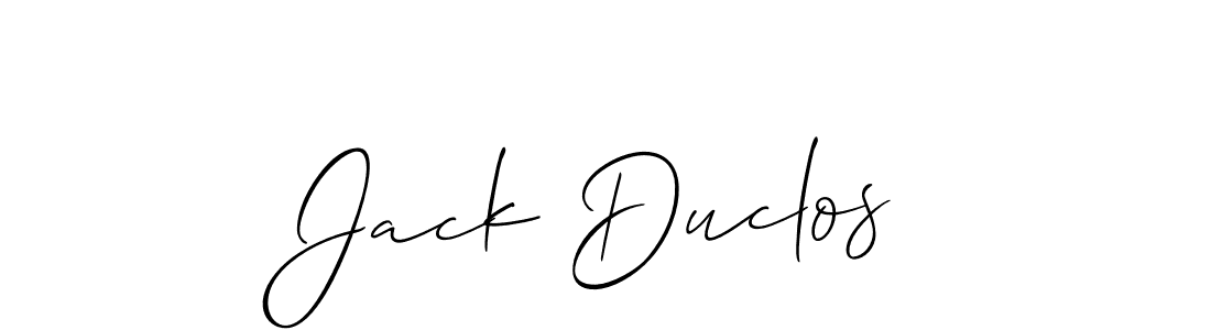 Make a beautiful signature design for name Jack Duclos. With this signature (Allison_Script) style, you can create a handwritten signature for free. Jack Duclos signature style 2 images and pictures png