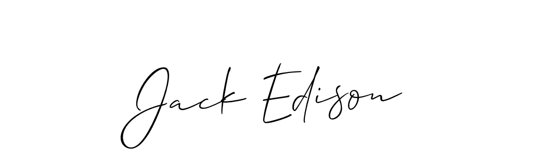 Design your own signature with our free online signature maker. With this signature software, you can create a handwritten (Allison_Script) signature for name Jack Edison. Jack Edison signature style 2 images and pictures png