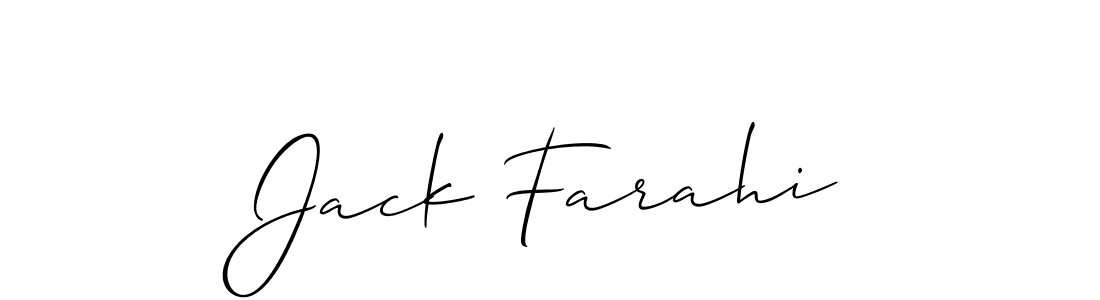 Create a beautiful signature design for name Jack Farahi. With this signature (Allison_Script) fonts, you can make a handwritten signature for free. Jack Farahi signature style 2 images and pictures png
