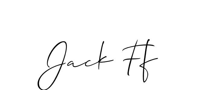 Use a signature maker to create a handwritten signature online. With this signature software, you can design (Allison_Script) your own signature for name Jack Ff. Jack Ff signature style 2 images and pictures png