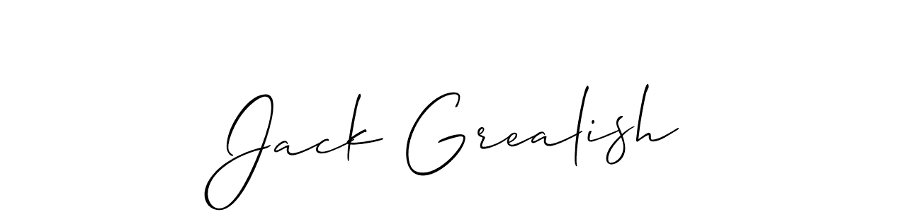Use a signature maker to create a handwritten signature online. With this signature software, you can design (Allison_Script) your own signature for name Jack Grealish. Jack Grealish signature style 2 images and pictures png