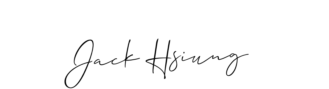 You should practise on your own different ways (Allison_Script) to write your name (Jack Hsiung) in signature. don't let someone else do it for you. Jack Hsiung signature style 2 images and pictures png