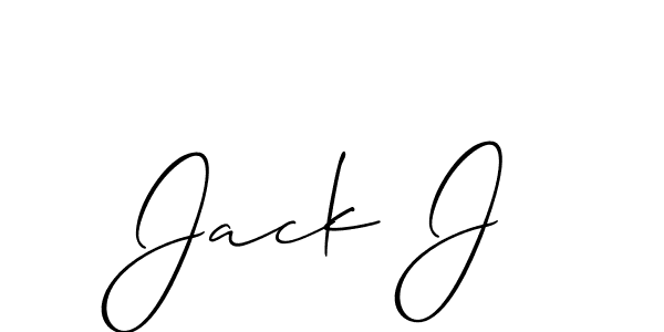 It looks lik you need a new signature style for name Jack J. Design unique handwritten (Allison_Script) signature with our free signature maker in just a few clicks. Jack J signature style 2 images and pictures png