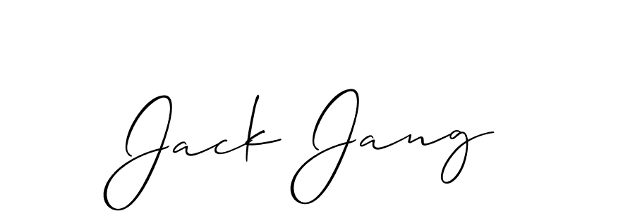 Make a beautiful signature design for name Jack Jang. With this signature (Allison_Script) style, you can create a handwritten signature for free. Jack Jang signature style 2 images and pictures png