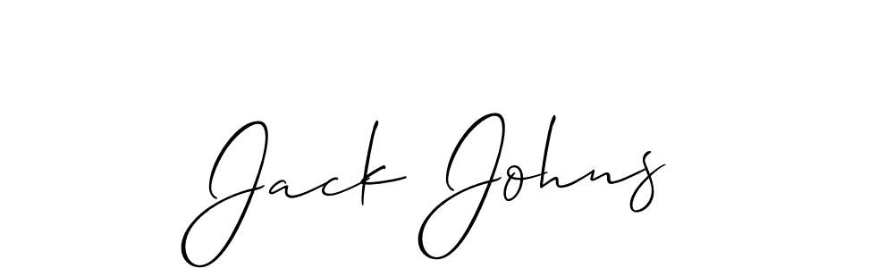 Design your own signature with our free online signature maker. With this signature software, you can create a handwritten (Allison_Script) signature for name Jack Johns. Jack Johns signature style 2 images and pictures png