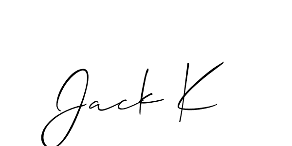 Also we have Jack K name is the best signature style. Create professional handwritten signature collection using Allison_Script autograph style. Jack K signature style 2 images and pictures png