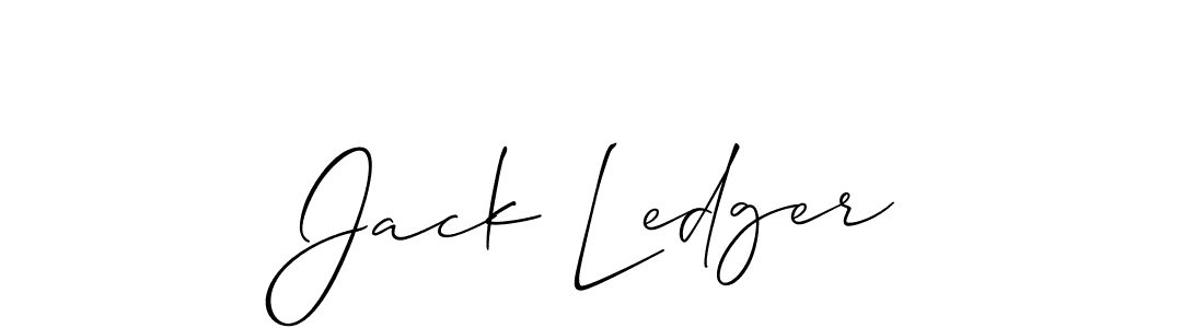 Make a beautiful signature design for name Jack Ledger. With this signature (Allison_Script) style, you can create a handwritten signature for free. Jack Ledger signature style 2 images and pictures png