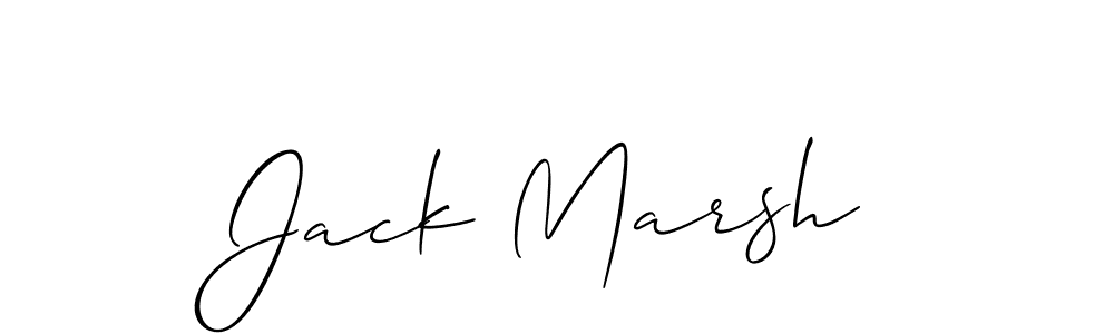 How to make Jack Marsh name signature. Use Allison_Script style for creating short signs online. This is the latest handwritten sign. Jack Marsh signature style 2 images and pictures png