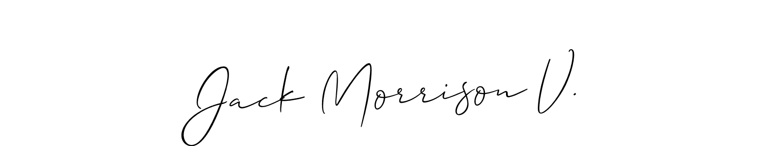 Jack Morrison V. stylish signature style. Best Handwritten Sign (Allison_Script) for my name. Handwritten Signature Collection Ideas for my name Jack Morrison V.. Jack Morrison V. signature style 2 images and pictures png