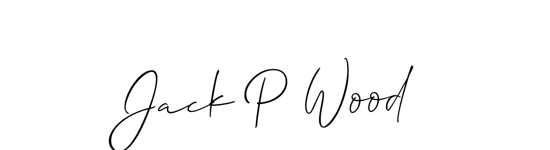 Use a signature maker to create a handwritten signature online. With this signature software, you can design (Allison_Script) your own signature for name Jack P Wood. Jack P Wood signature style 2 images and pictures png