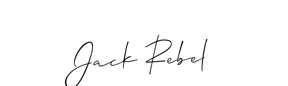 It looks lik you need a new signature style for name Jack Rebel. Design unique handwritten (Allison_Script) signature with our free signature maker in just a few clicks. Jack Rebel signature style 2 images and pictures png